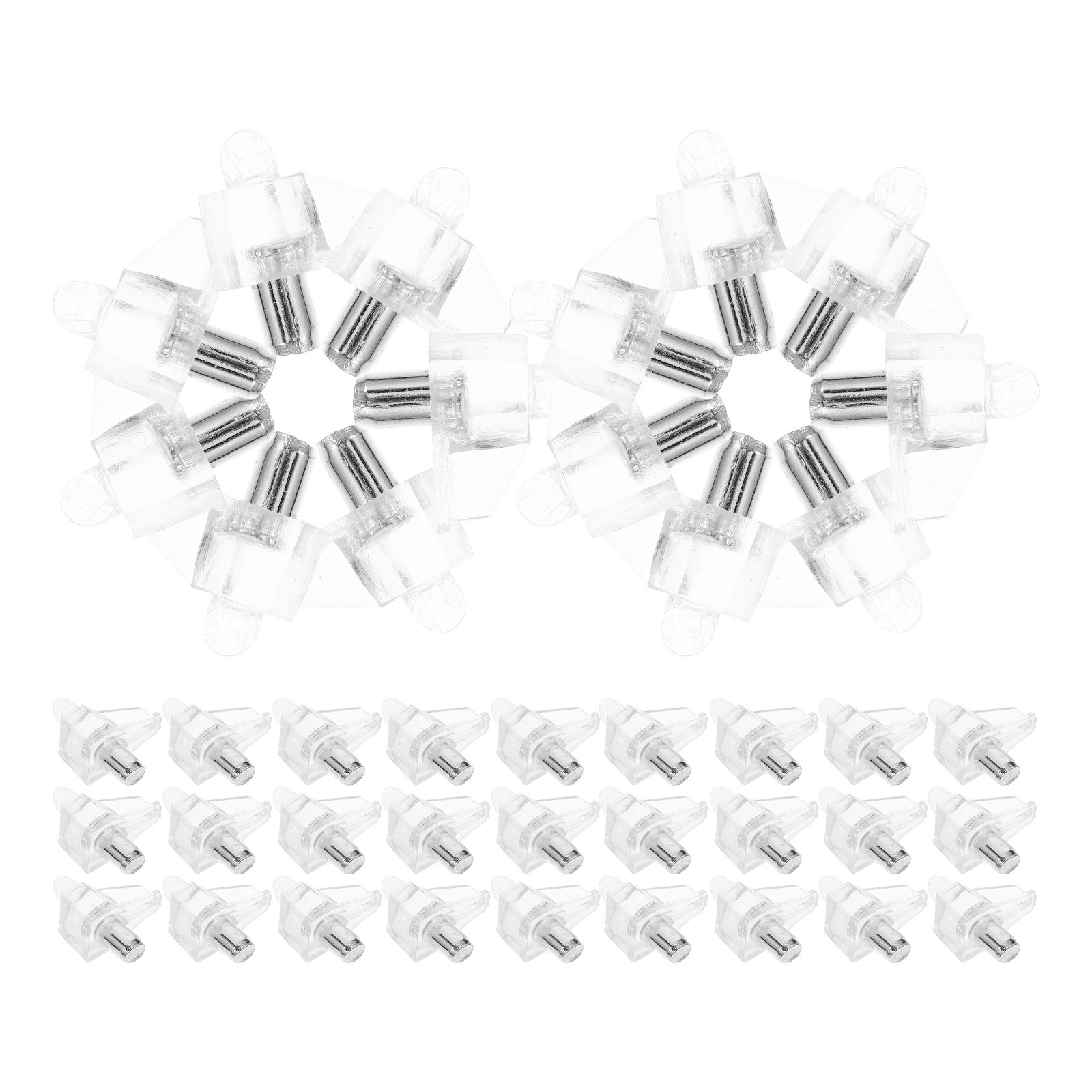Shelf Peg Support - 100 supports de fixation transparents pour
