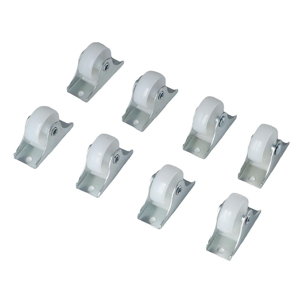 Furniture Rails Hardware - Roulettes fixes pour meubles, 1 pouce,