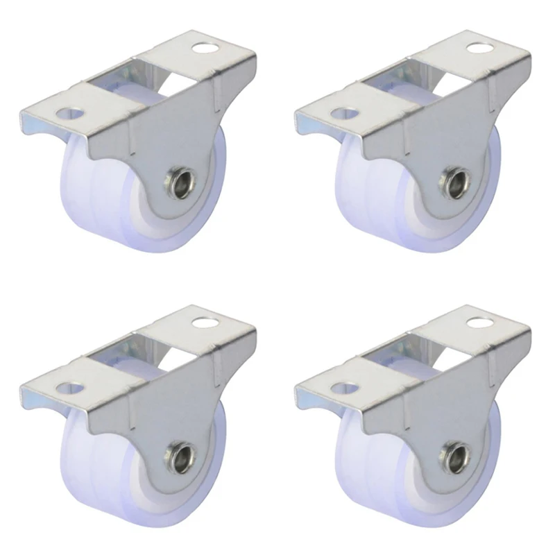 Furniture Rails Hardware - Roulettes fixes à Rail blanc, petite