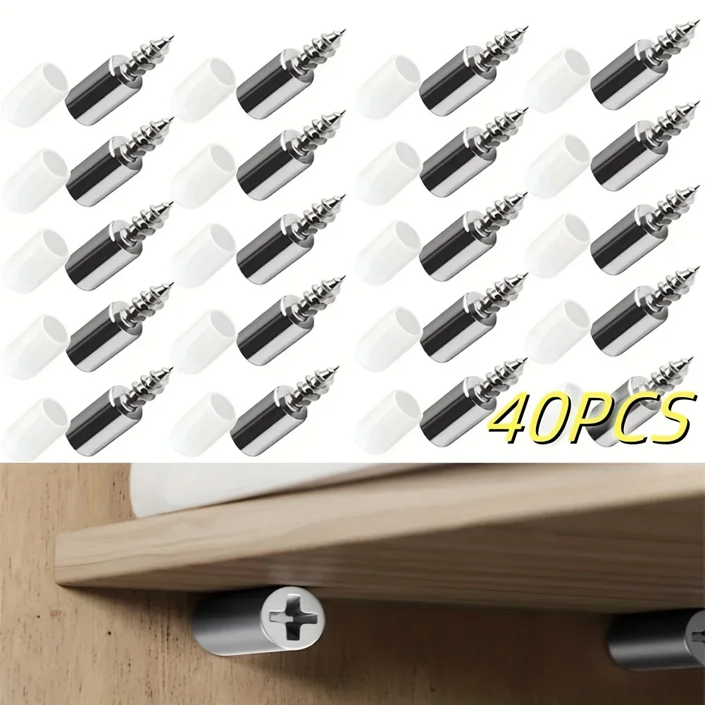 Shelf Peg Support - 20/40 pièces Vis autotaraudeuses intégrées pour