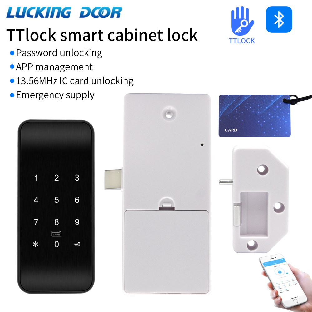 Furniture Hardware Brackets - TTLOCK-Serrure Intelligente RFID BLE pour Meubles,