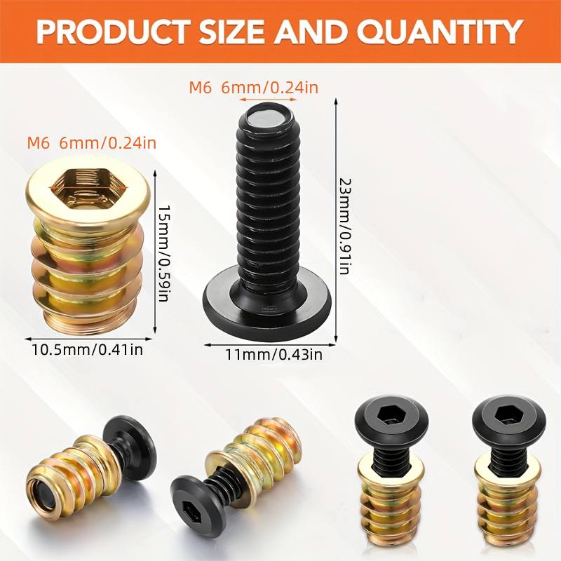 Furniture Hardware Threaded Inserts - Kit d'outils combinés d'inserts filetés pour