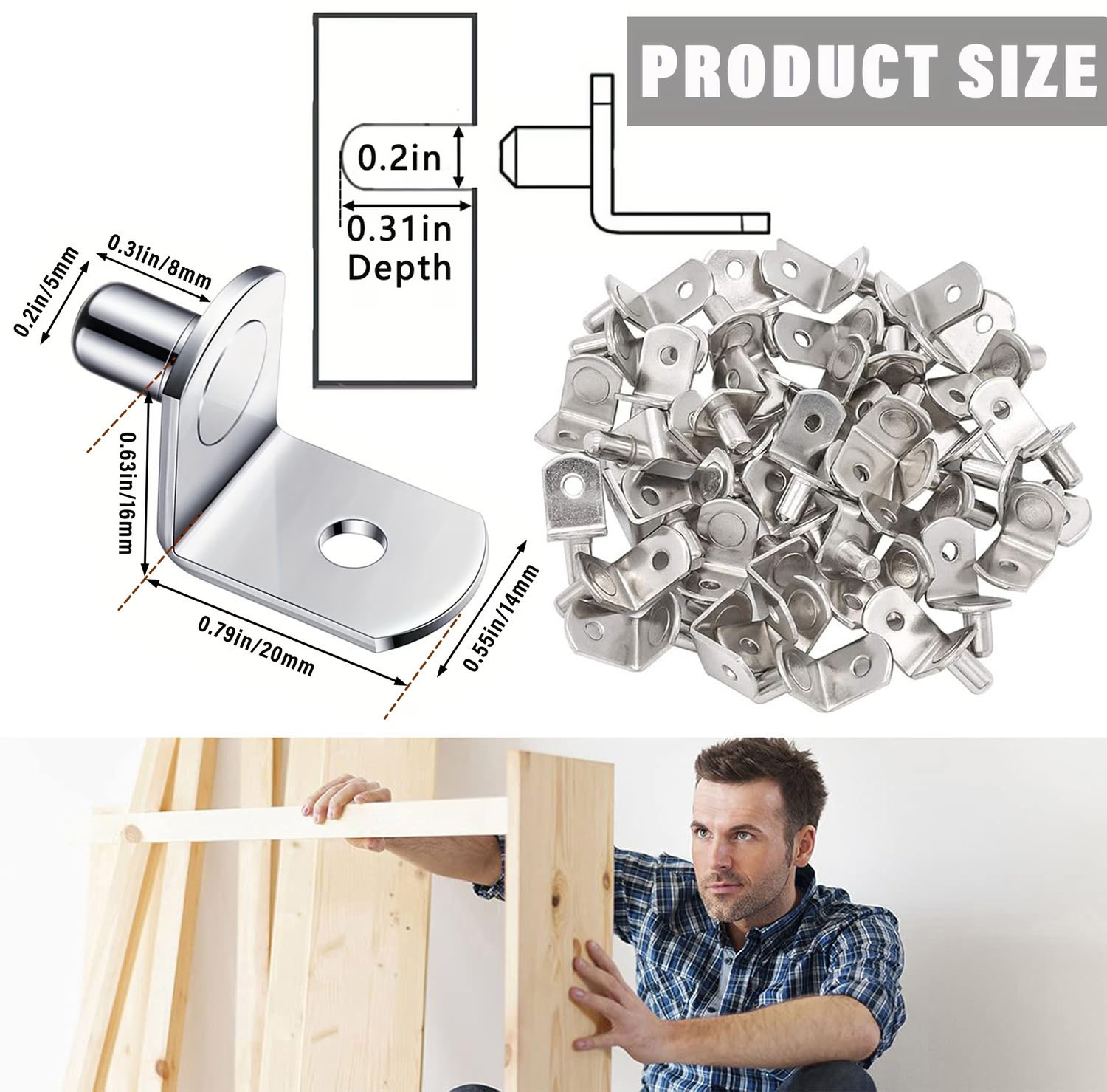 Chevilles d'étagère de 5mm, br - Shelf Peg Support avis et prix