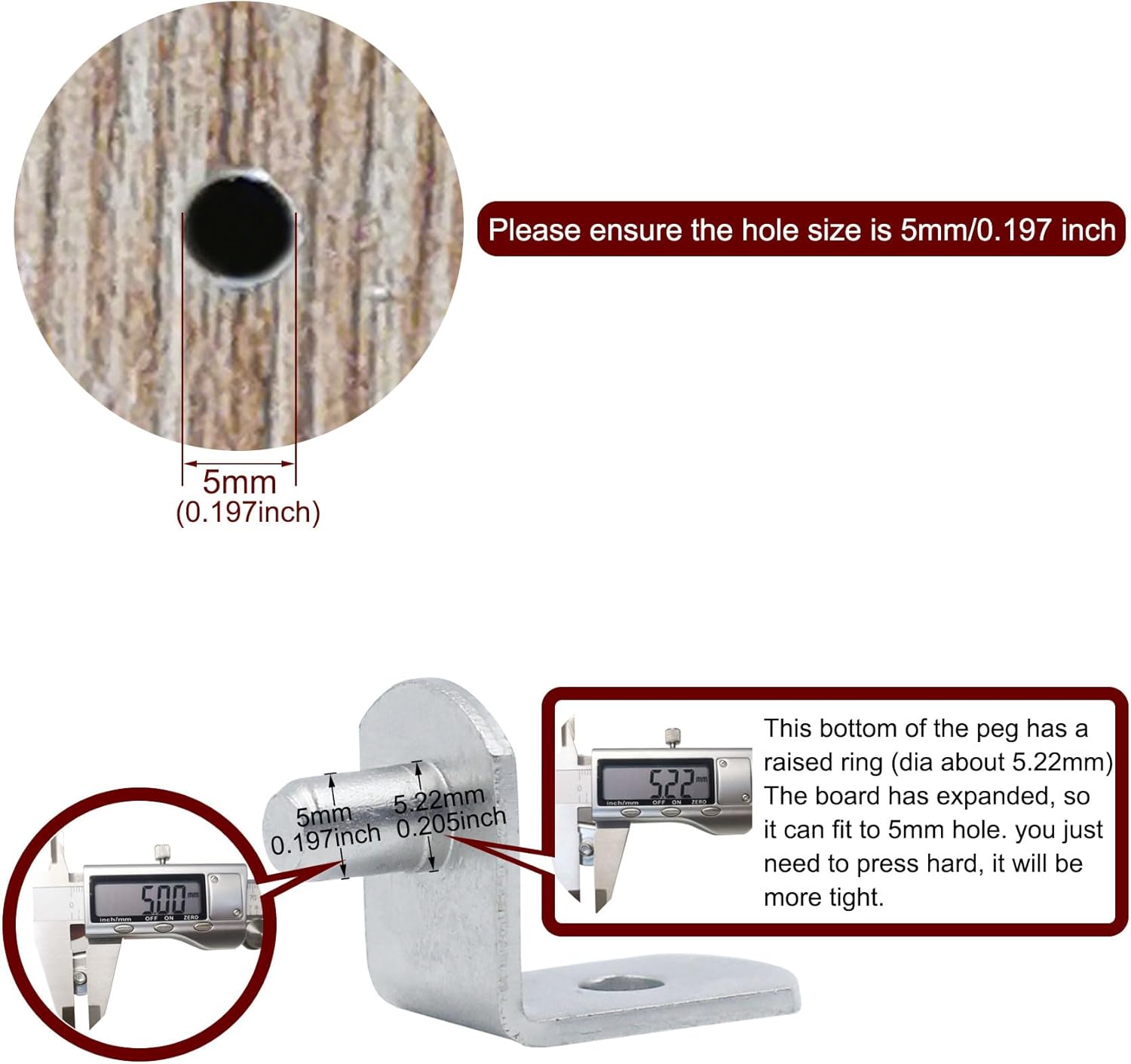 Chevilles d'étagère de 5mm, br - Shelf Peg Support avis et prix